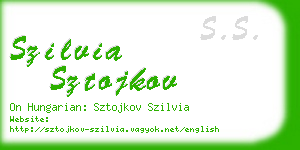 szilvia sztojkov business card